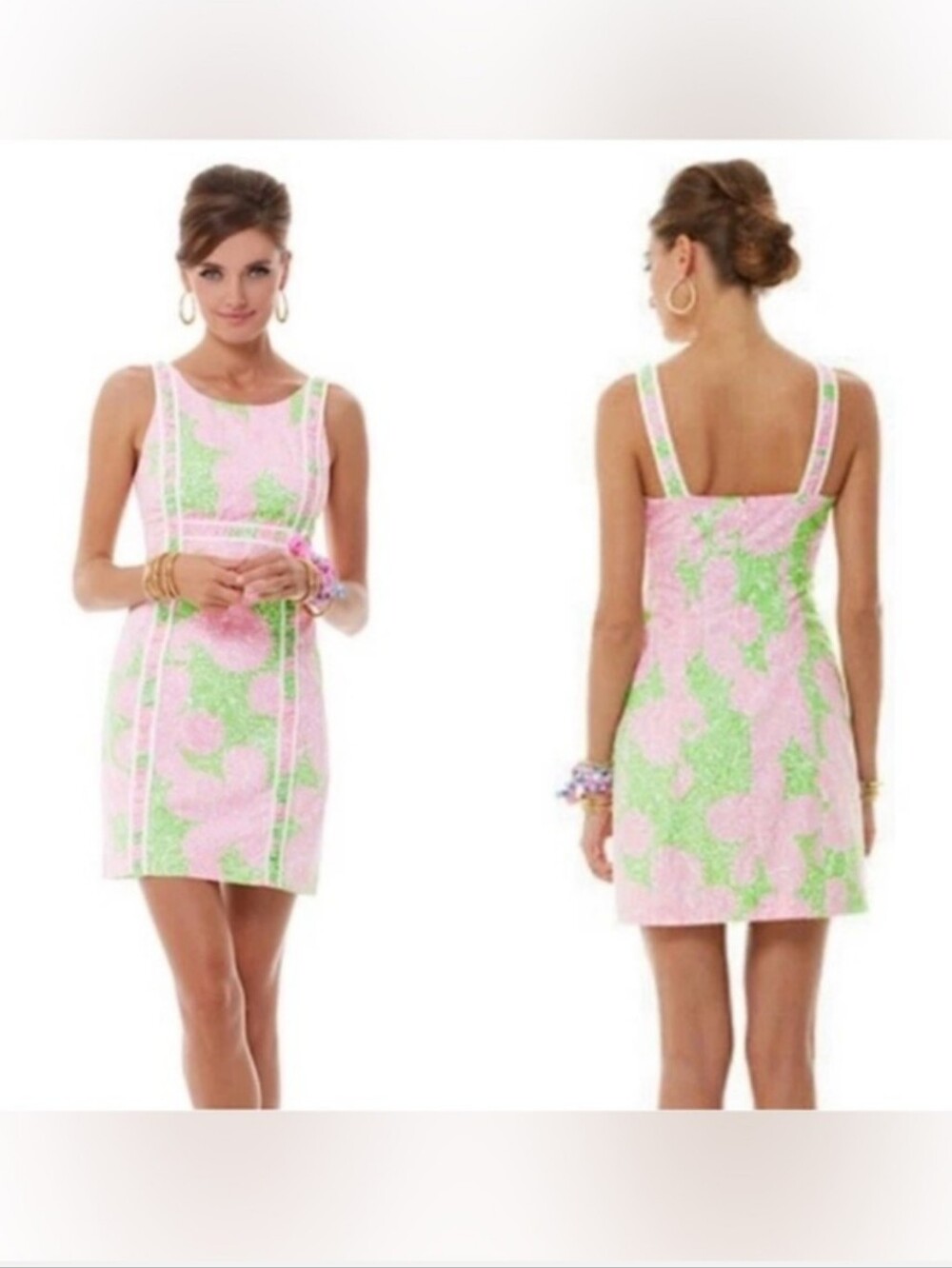Lilly Pulitzer Fryer Sleeveless Printed Shift Dress Limeade Cheat Ya 6